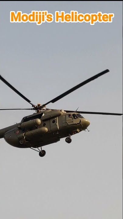 Prime minister of India Narendra Modi's helicopter landing