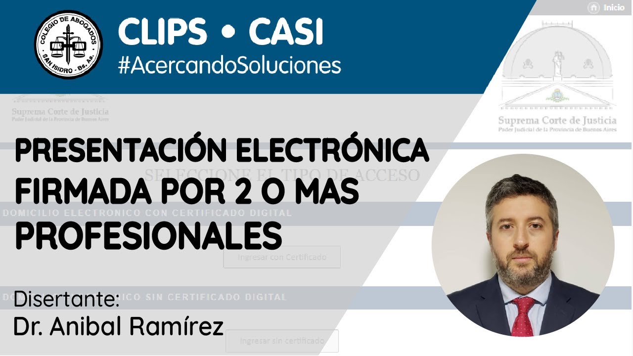Presentación electrónica firmada por 2 o mas profesionales | CLIPS CASI