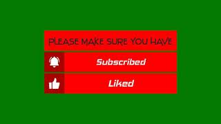 LIKE, SUBSCRIBE Animation Green Screen(FREE TO USE)