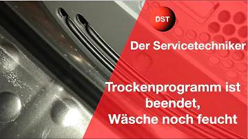 Warum ist die Wäsche nach dem Trockner noch feucht?