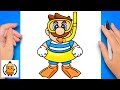 How To Draw Mario Snorkeling | Super Mario Bros 