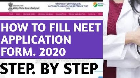 NEET REGISTRATION 2020| HOW TO FILL NEET APPLICATION FORM 2020| NEET APPLICATION FORM 2020