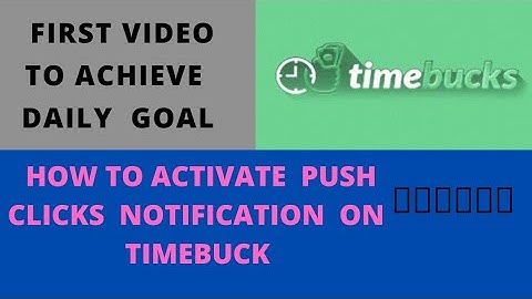 How To Enable  Push Clicks  On Timebuck | | Make Money From Notification #mobilesepaisekaisekamaye
