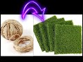 How to make artificial grass with jute rope at home.