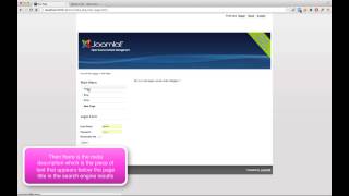 Adding a New Page and meta data in Joomla