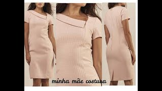 MODELAGEM DE VESTIDO COM GOLA DIFERENTE