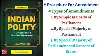 (V44) (Article 368, Simple & Special Majority for amendment of Constitution) Polity by M Laxmikanth