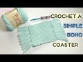 How to Crochet a Simple Boho Coaster, Beginner Friendly
