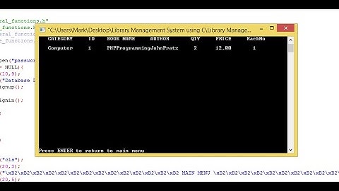 Library Management System using C