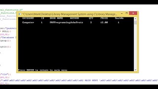 Library Management System using C