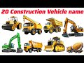 बच्चों के लिए निर्माण वाहनों के नाम construction Vehicle name pre kids Learning