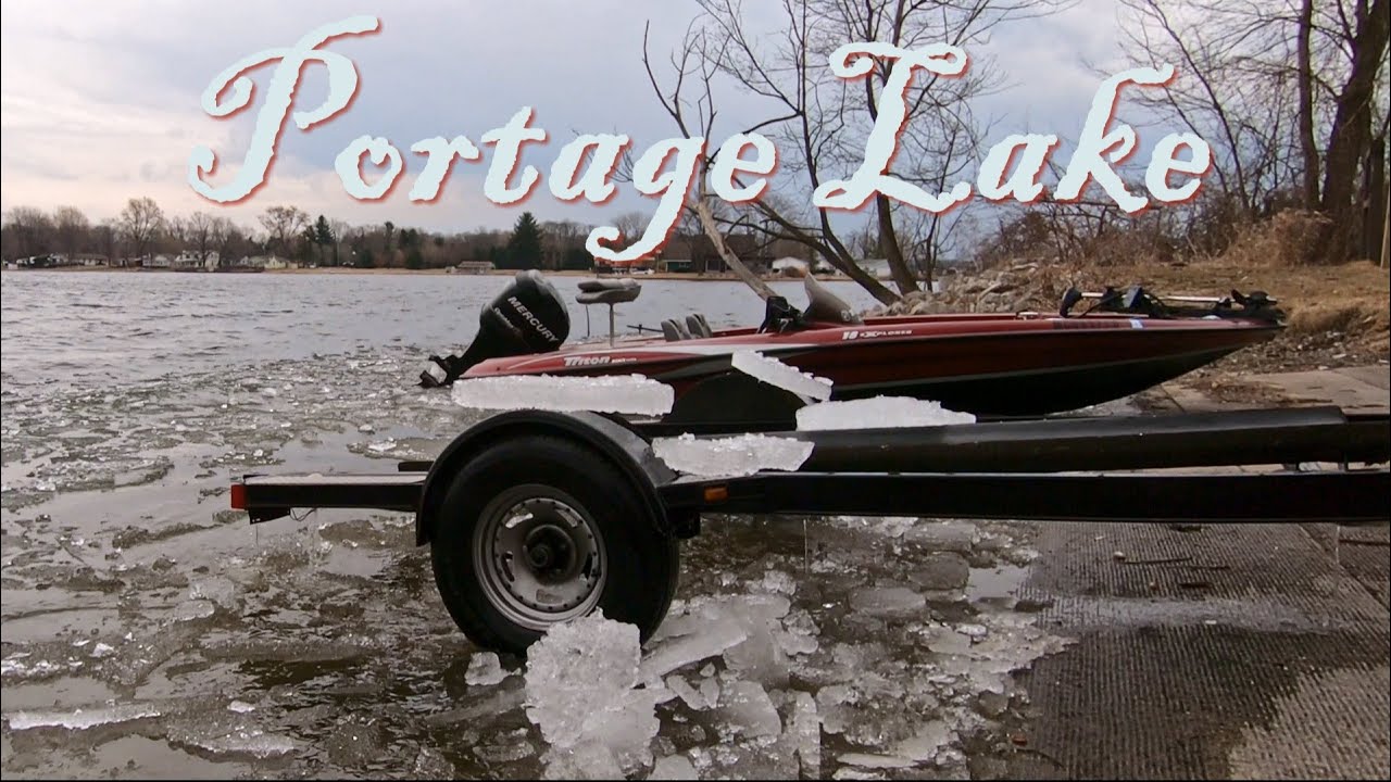Ice Out Fishing on Portage Lake YouTube