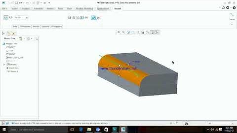 Round, Chamfer in Creo / Tutorial / Part Modelling / Tech Creo