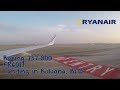 Landing in foggy bologna ryanair flight fr6017 from athens with boeing 737800