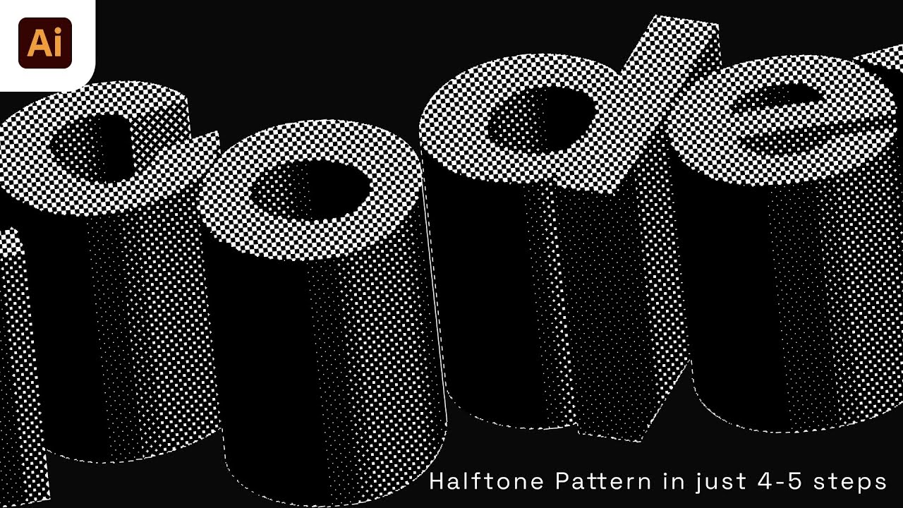How to make artwork using Halftone in Adobe Illustrator | 2024 - YouTube