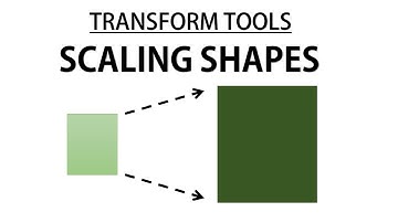 Adobe Illustrator CC Tutorial | Transform tools – Scaling Shapes #C8-E4
