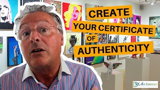 HOW TO MAKE CERTIFICATES OF AUTHENTICITY FOR ARTISTS ?