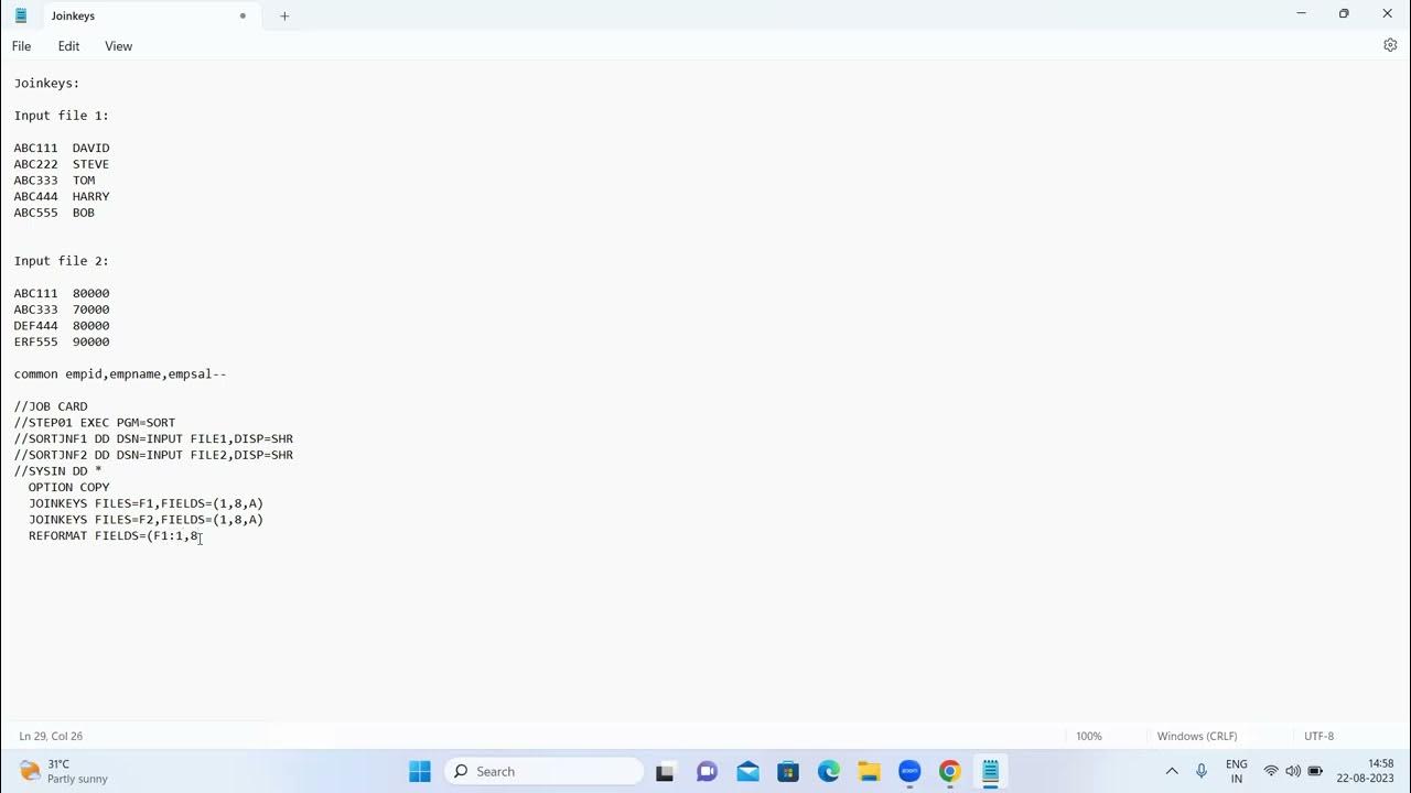 How to copy common records using Join keys All About Mainframe 