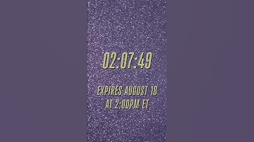 New purple glittery countdown on Taylor Swift