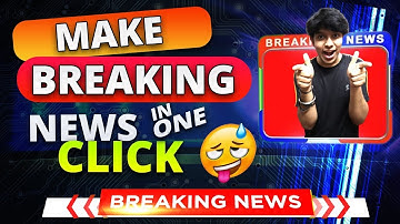 Make News Video Intro | News Intro Edit |Make Breaking News Intro | ANDROID | Hindi Tutorial