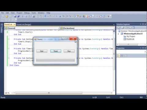 Visual Basic Tutorial: How To Use A Progress Bar