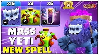 After Update!! 16 Mass Yeti + 2 Overgrowth Spell + 6 Bats Th14 Best CWL Ground Attack Strategy