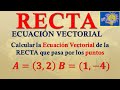 💹 ECUACIÓN VECTORIAL de la RECTA dados DOS PUNTOS | Juliana la Profe