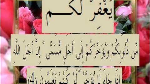 القران الكريم سورة نوح الاية  4