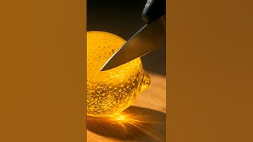 Cutting Glass Fruits Lemon 🍋  ASMR #ai #aiart #asmrsounds #asmr #aiasmr #satisfyingvideo