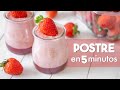 POSTRE de FRESA con 4 ingredientes 🍓 | SIN HORNO