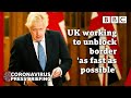 Boris Johnson briefing after over 40 countries ban UK arrivals 🔴 Covid @BBC News live - BBC