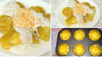 [Eng sub]Bánh chuối hấp nước cốt dừa siêu ngon|Steamed banana cake with coconut milk|delicious& easy