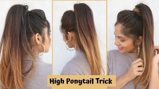High Ponytail Hack /Trick To Get High Ponytail /Easy Ponytail Hairstyle -  YouTube