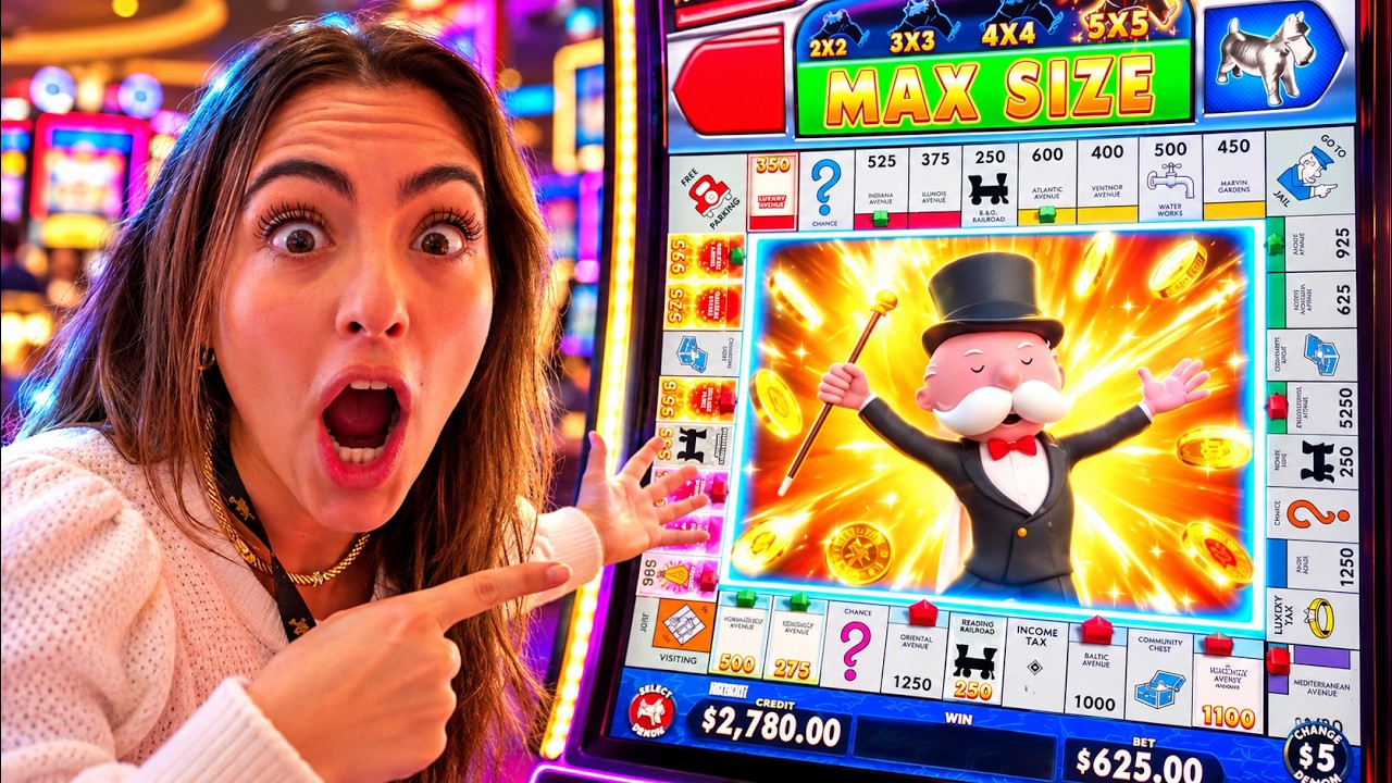 $1,000,000 Monopoly MASSIVE FULLSCREEN Led To My 2nd BIGGEST JACKPOT EVER On It!