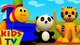 Bob kereta | hewan | video anak-anak | Learn Animals | Bob Animal Train | Kids Educational Videos