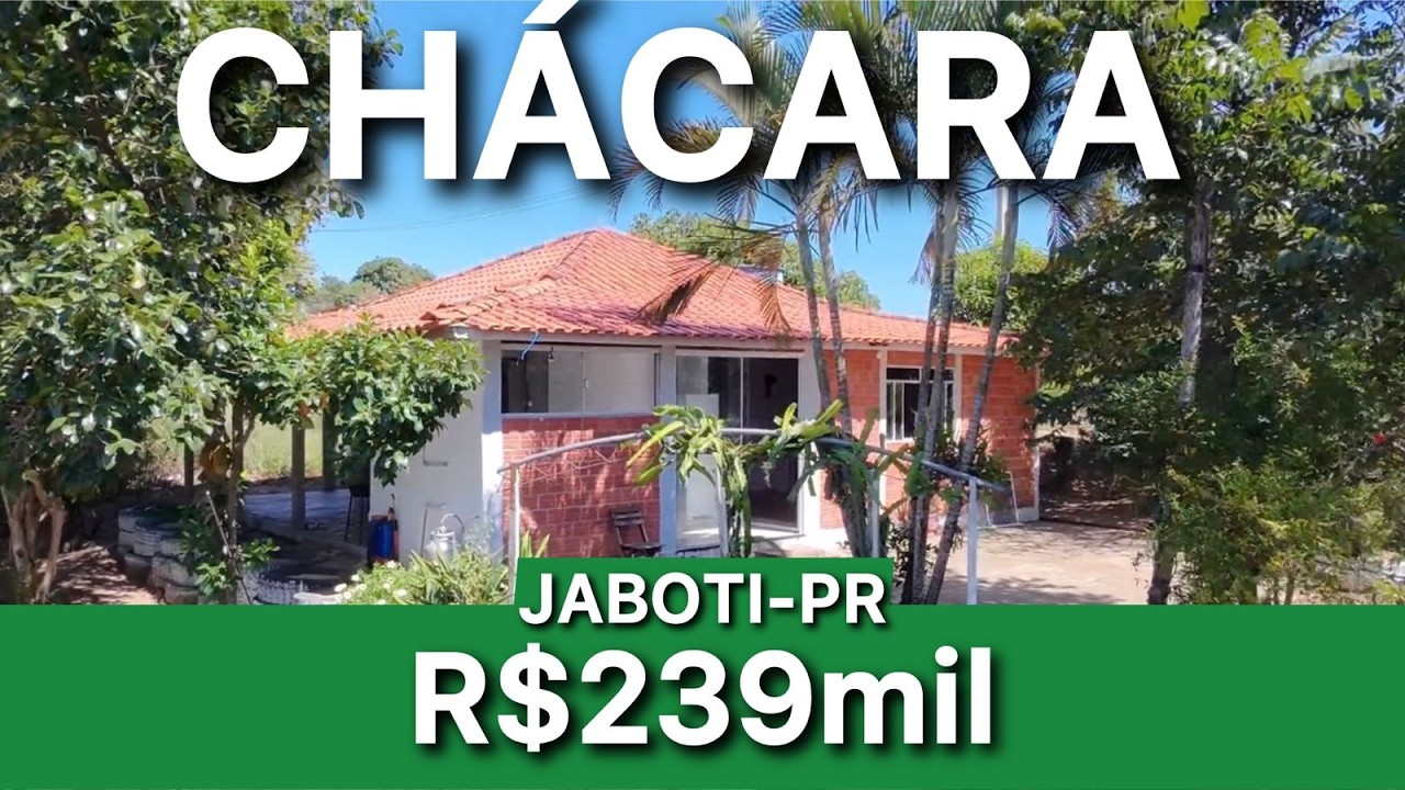 CHÁCARA COM VISTA PANORÂMICA JABOTI-PR SOMENTE R$239mil