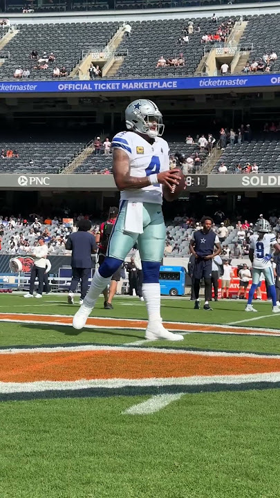 four lettin' it fly ✈️ #DallasCowboys #NFL #football #DakPrescott #warmup #shorts