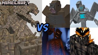 Godzilla Minus One VS Bosses (Minecraft Mob Battle)