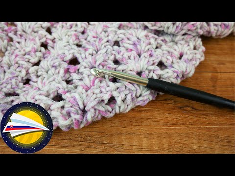 Jednoduchý šál | Háčkovaný šál návod | Ako si uháčkovať šál | Šál so vzorom z dlhých stĺpikov