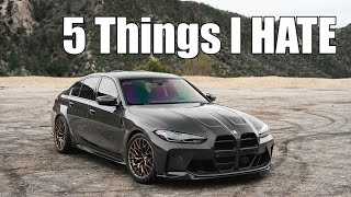 Five things I HATE about my 2024 BMW G80 M3 Competition xDrive. 5000 miles driven