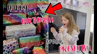 BIRTHDAY MORNING SURPRISE OPENING PRESENTS!!