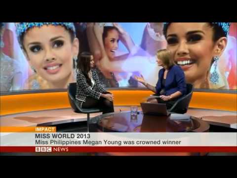 Miss World 2013 Megan Young Interview with BBC News 10/4/13