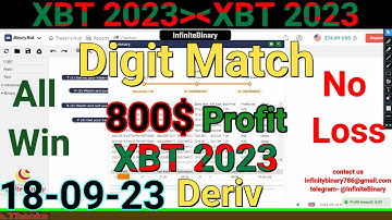 Deriv.com Binary Bot Zero Loss || Binary.com || Binary Bot || 18-09-23