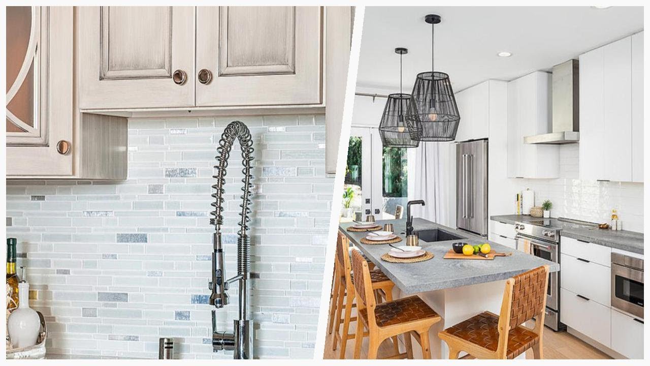 Stunning Small Kitchen Design with Glass Tiles | Designer CheatSheet