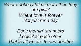Barry Manilow - Early Morning Strangers Lyrics