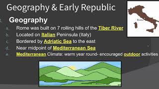 Rome Geography & Early Republic Part 1 (2019)