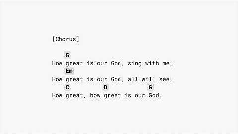How Great Is Our God (CAPO 6th/GUITAR LYRICS)