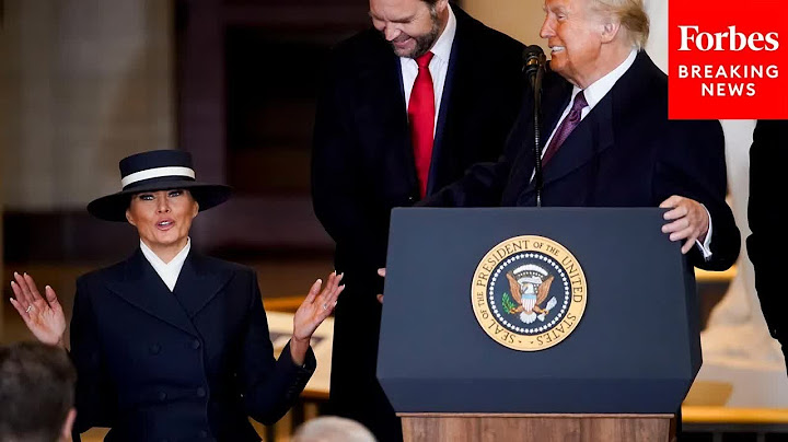'Her Feet Are Absolutely Aching': Trump Jokes About Melania Trump During Post Inaugural Remarks