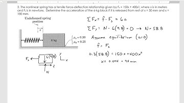 Dynamics 2nd Law Rectangular Coordinates Example 2