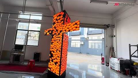 JR Visual Delta Wing Matrix Rotating LED screen aging test video #kinetic #rotating #ledscreen